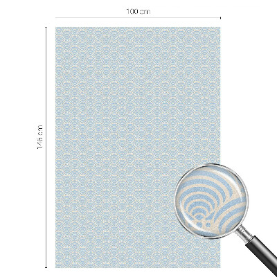 Mlečna folija za okna vitraž Japonski valovi