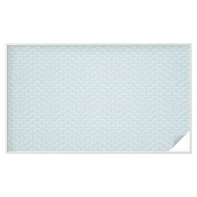 Mlečna folija za okna vitraž Japonski valovi