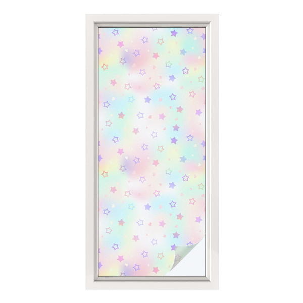 Okenska folija vitraž za zasebnost Mavrični vzorci