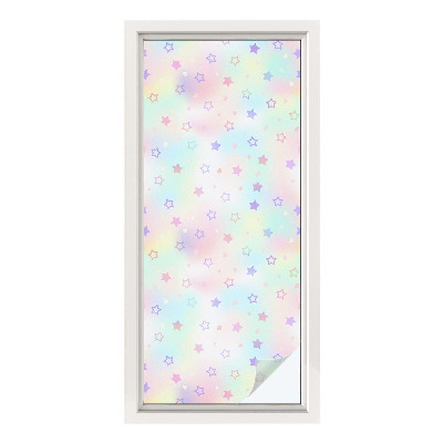 Okenska folija vitraž za zasebnost Mavrični vzorci