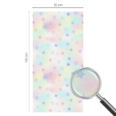 Okenska folija vitraž za zasebnost Mavrični vzorci