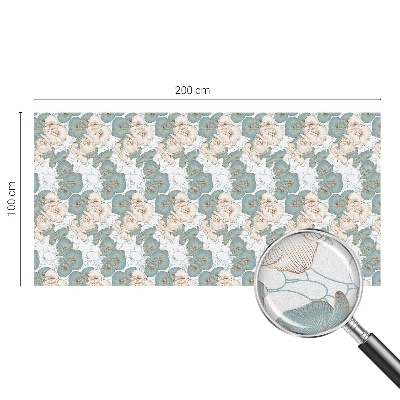 Okenska folija vitraž za zasebnost Nežne rože