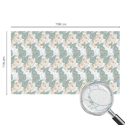 Okenska folija vitraž za zasebnost Nežne rože