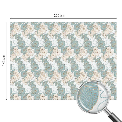 Okenska folija vitraž za zasebnost Nežne rože