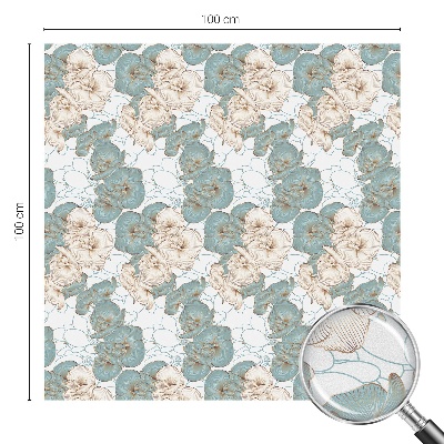 Okenska folija vitraž za zasebnost Nežne rože