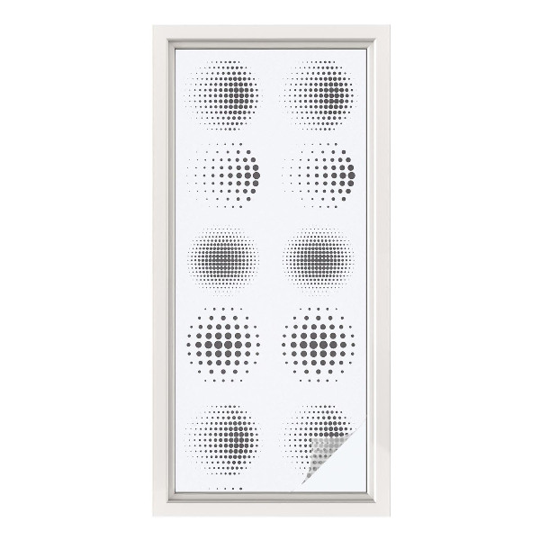 Okenska folija vitraž za zasebnost Pikčasti krogi