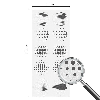 Okenska folija vitraž za zasebnost Pikčasti krogi