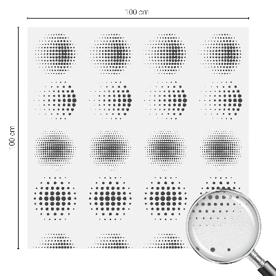 Okenska folija vitraž za zasebnost Pikčasti krogi