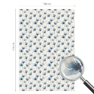 Mlečna folija za okna vitraž Modre rože