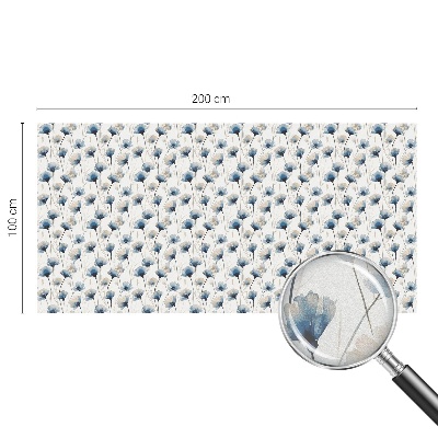 Mlečna folija za okna vitraž Modre rože