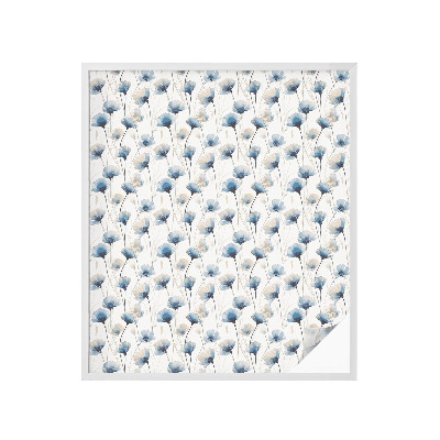 Mlečna folija za okna vitraž Modre rože