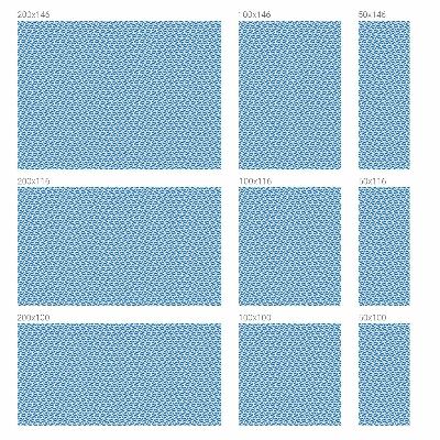 Okenska folija vitraž za zasebnost Modri ​​valovi
