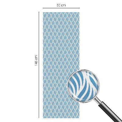 Okenska folija vitraž za zasebnost Modri ​​valovi