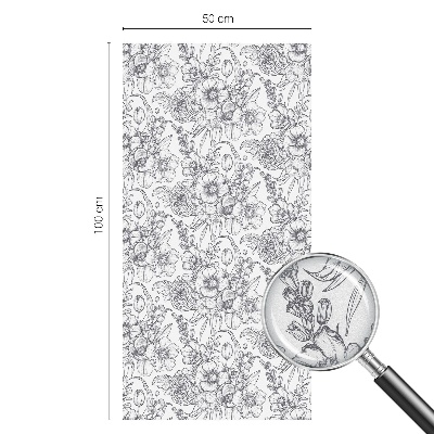 Okenska folija za zaščito pred pogledi Cvetlična eleganca