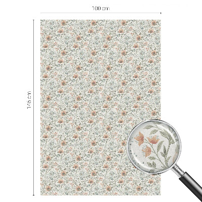 Mlečna folija za okna vitraž Cvetlični vzorec