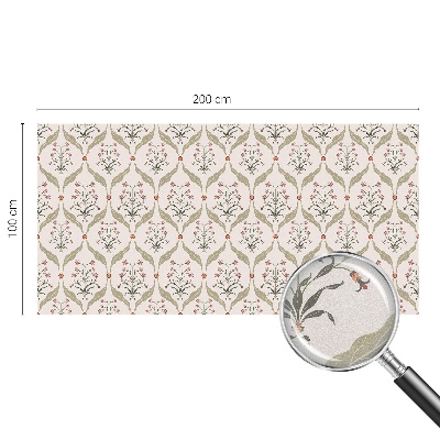 Mlečna folija za okna vitraž Cvetlični vzorec