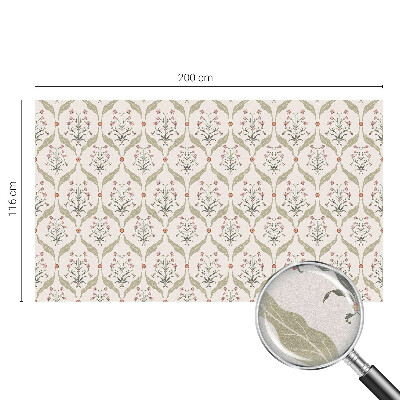 Mlečna folija za okna vitraž Cvetlični vzorec