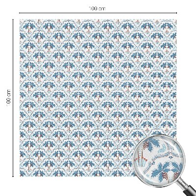 Okenska folija vitraž za zasebnost Modre palme