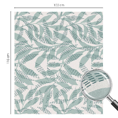 Okenska folija vitraž za zasebnost Zeleni listi
