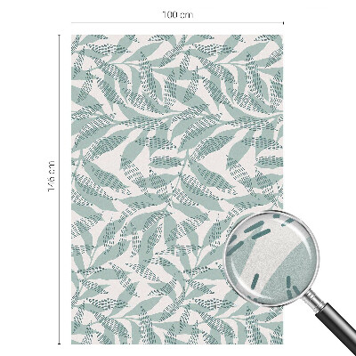 Okenska folija vitraž za zasebnost Zeleni listi