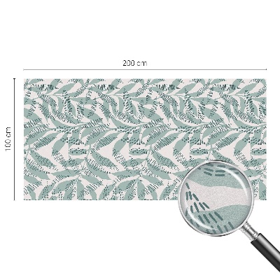 Okenska folija vitraž za zasebnost Zeleni listi