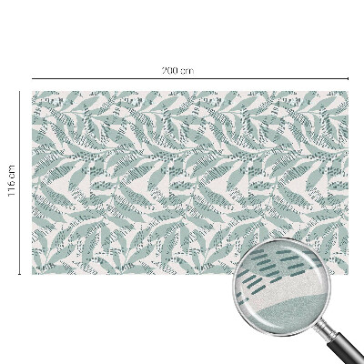 Okenska folija vitraž za zasebnost Zeleni listi