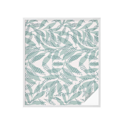 Okenska folija vitraž za zasebnost Zeleni listi