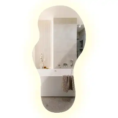Organsko ogledalo z LED osvetlitvijo moderno stensko