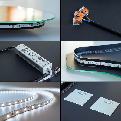 Led ogledalo nepravilna oblika v obliki packe
