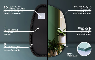 Led ogledalo nepravilna oblika v obliki packe