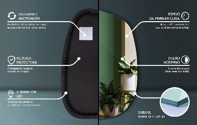 Led ogledalo nepravilna oblika v obliki packe