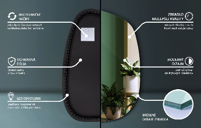 Led ogledalo nepravilna oblika v obliki packe