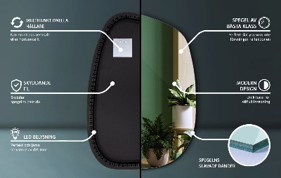 Led ogledalo nepravilna oblika v obliki packe