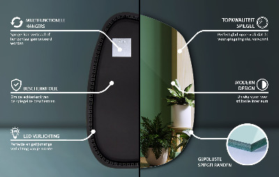 Led ogledalo nepravilna oblika v obliki packe