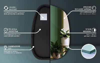 Led ogledalo nepravilna oblika v obliki packe