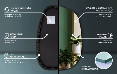 Led ogledalo nepravilna oblika v obliki packe