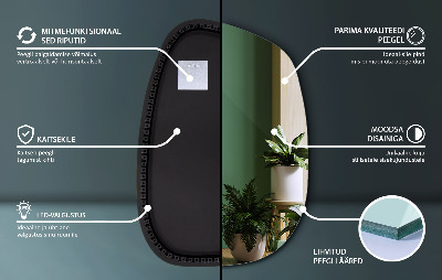 Led ogledalo nepravilna oblika v obliki packe
