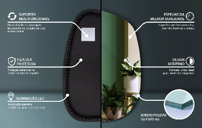 Led ogledalo nepravilna oblika v obliki packe
