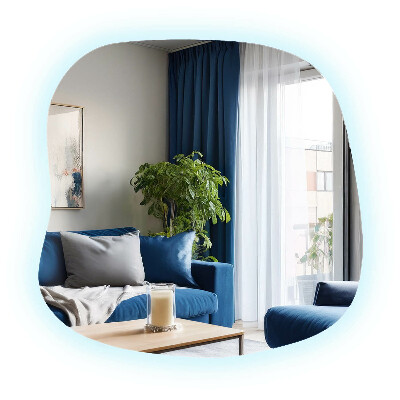 LED ogledalo z organsko obliko sodoben dodatek