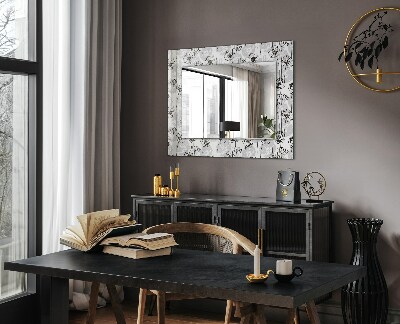 Okrasno ogledalo Enobarvna risba cvetja