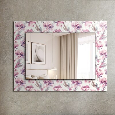 Okrasno ogledalo Vzorci vijoličnih cvetov