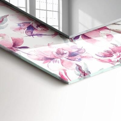 Okrasno ogledalo Vzorci vijoličnih cvetov