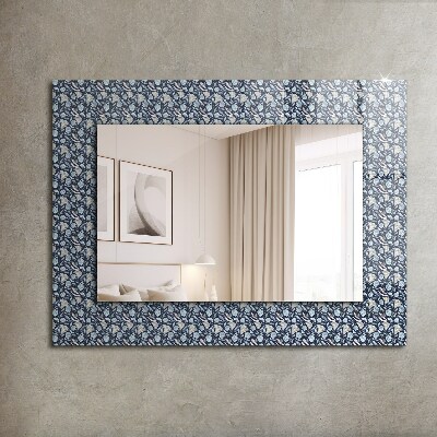 Tiskano ogledalo Motiv modrega cvetja