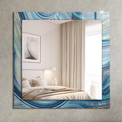 Okrasno ogledalo Modri abstraktni valovi