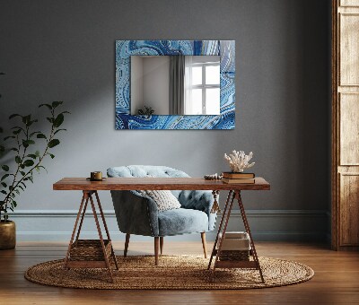 Tiskano ogledalo Modri abstraktni vzorec