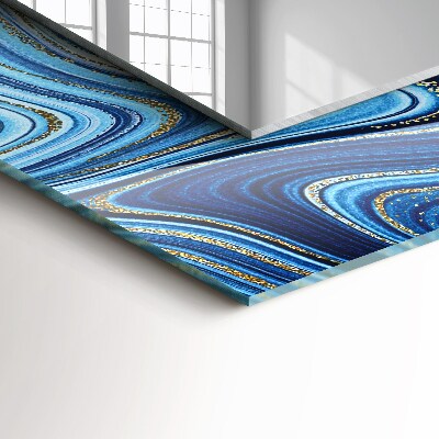 Tiskano ogledalo Modri abstraktni vzorec