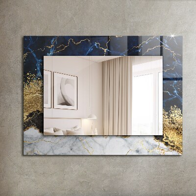 Ogledalo s potiskanim okvirjem Abstraktni marmor