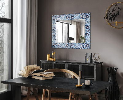 Okrasno ogledalo Modri ornamentalni motiv