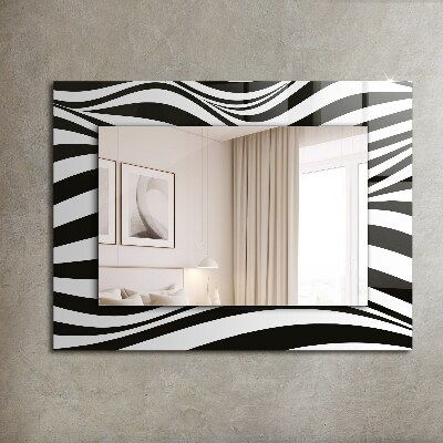 Tiskano ogledalo Črno-beli valovi