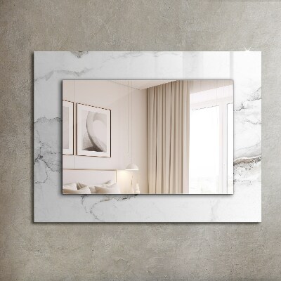 Okrasno ogledalo Oblikovanje belega marmorja